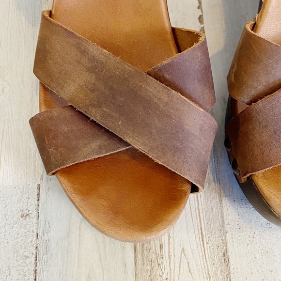 Mila Paoli | Womens Brown Leather Strap Platform Sandals | Size: 9.5 - Picture 6 of 13